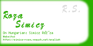 roza simicz business card